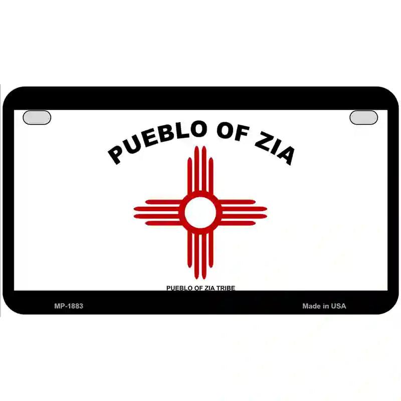 Zia Pueblo Flag Metal Novelty License Plate 7" x 4" (MP)
