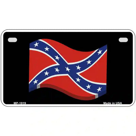 Confederate 3-D Flag Metal Novelty License Plate 7" x 4" (MP)