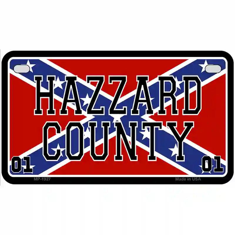 Hazard County Confederate Flag Metal Novelty License Plate 7" x 4" (MP)