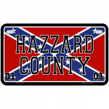 Hazard County Confederate Flag Metal Novelty License Plate 7" x 4" (MP)