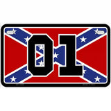 Confederate Flag 01 Metal Novelty License Plate 7" x 4" (MP)