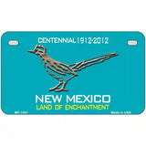 Road Runner Teal New Mexico Novelty Metal License Plate 7" x 4" (MP)