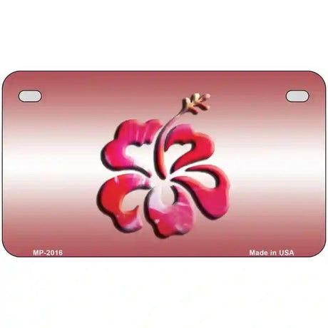 Hibiscus Flower Metal Novelty License Plate 7" x 4" (MP)
