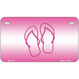 Flip Flops Pink Metal Novelty License Plate 7" x 4" (MP)