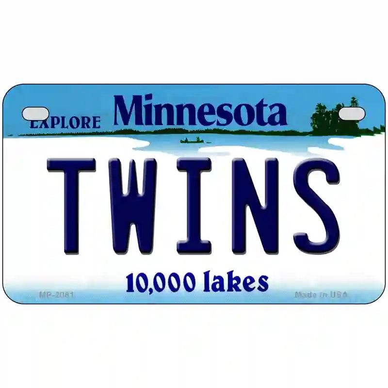 Twins Minnesota State Novelty Metal License Plate 7" x 4" (MP)