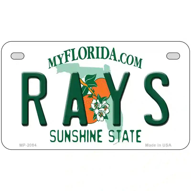 Rays Florida State Metal Novelty License Plate 7" x 4" (MP)