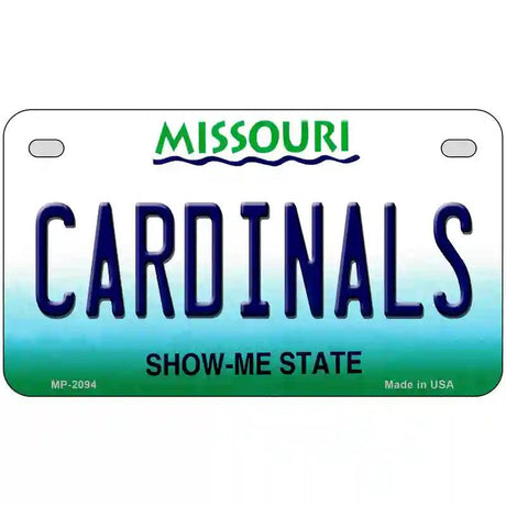 Cardinals Missouri State Novelty Metal License Plate 7" x 4" (MP)