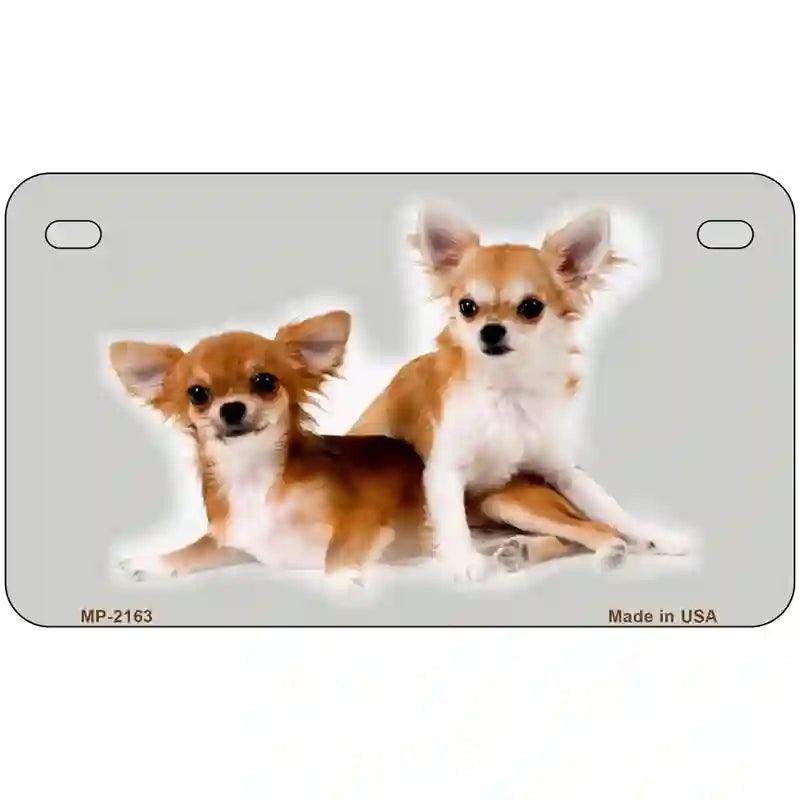 Chihuahua Dog Metal Novelty License Plate 7" x 4" (MP)