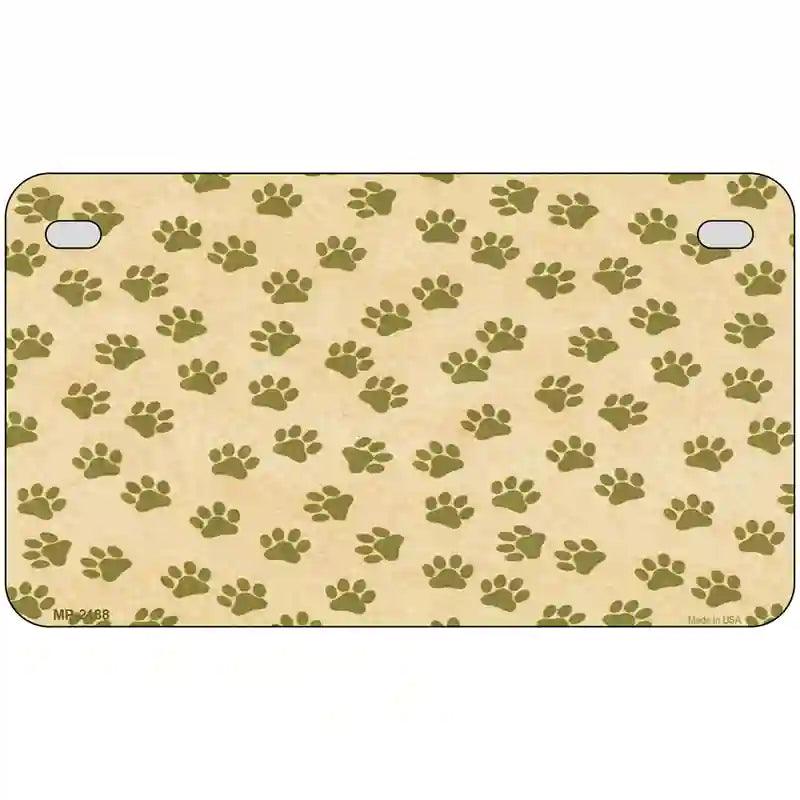 Paw s Metal Novelty License Plate 7" x 4" (MP)