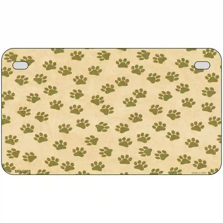 Paw s Metal Novelty License Plate 7" x 4" (MP)