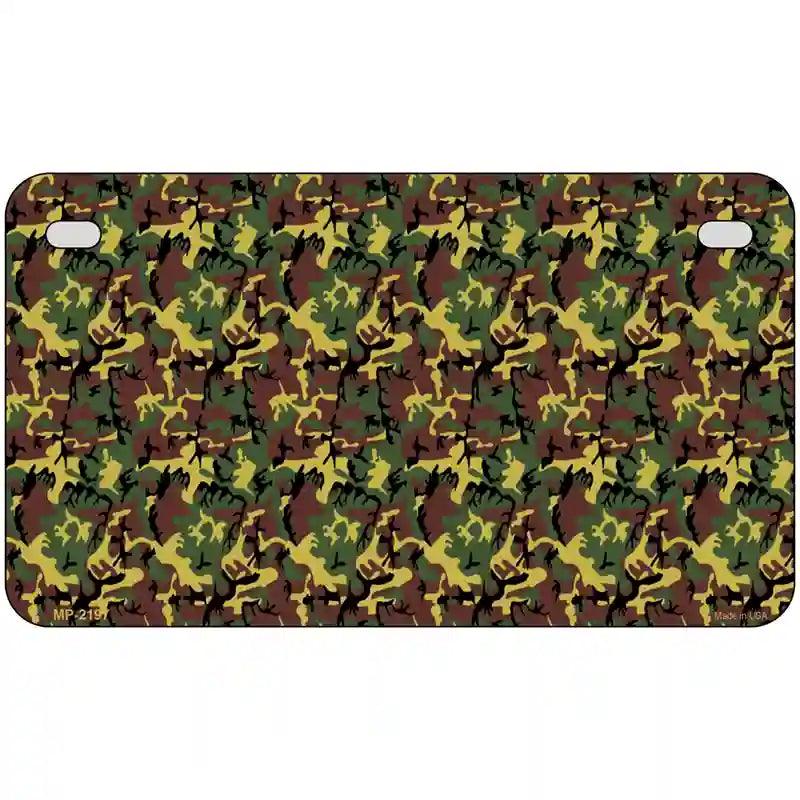 Camouflage Metal Novelty License Plate 7" x 4" (MP)