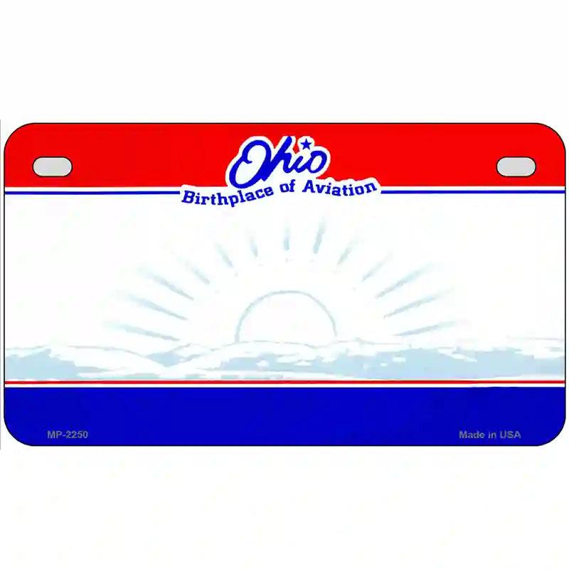 Ohio Novelty State Blank Metal License Plate 7" x 4" (MP)