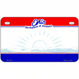 Ohio Novelty State Blank Metal License Plate 7" x 4" (MP)
