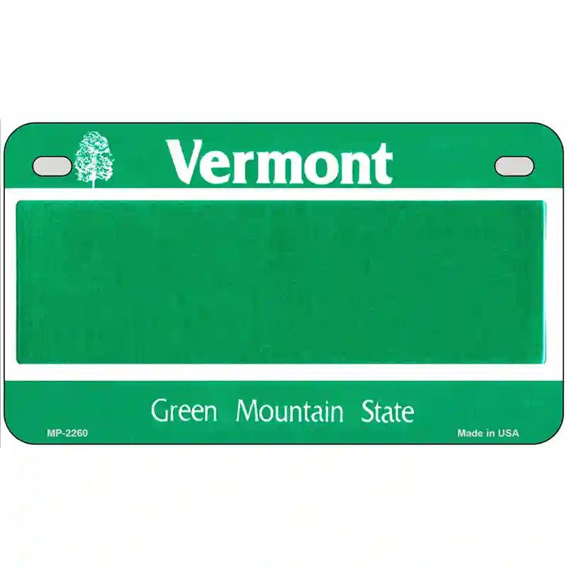 Vermont Novelty State Blank Metal License Plate 7" x 4" (MP)