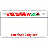 Wisconsin Novelty State Blank Metal License Plate 7" x 4" (MP)