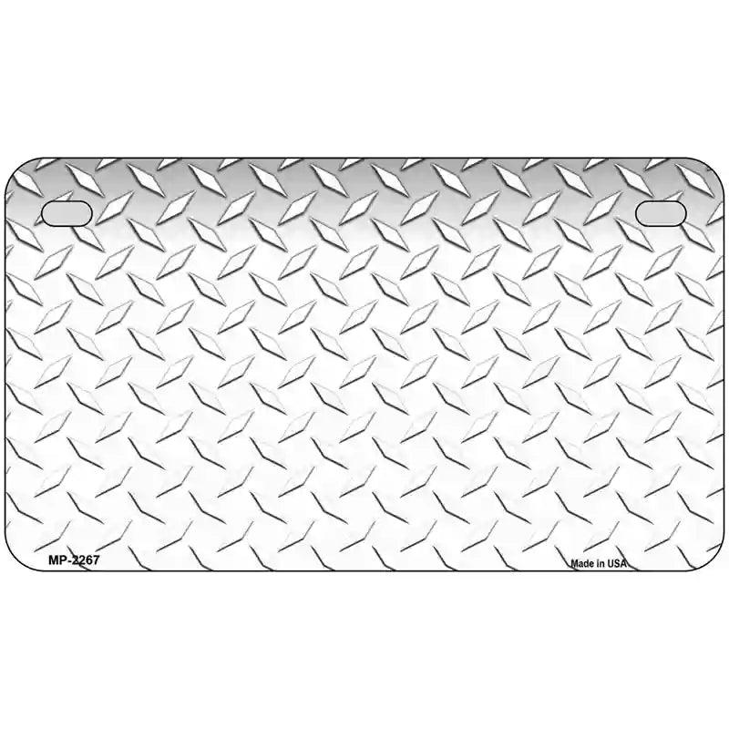 Diamond White Metal Novelty License Plate 7" x 4" (MP)
