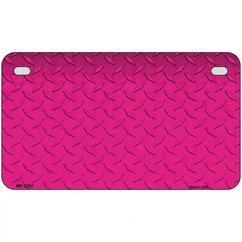 Diamond Pink Metal Novelty License Plate 7" x 4" (MP)