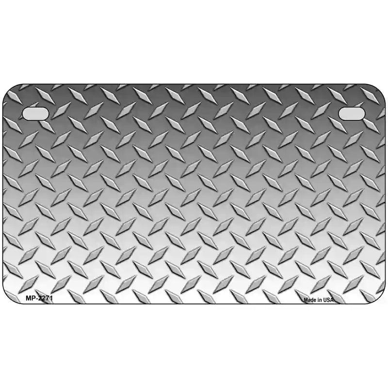 Diamond Silver Metal Novelty License Plate 7" x 4" (MP)