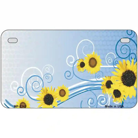 Sunflowers Metal Novelty License Plate 7" x 4" (MP)