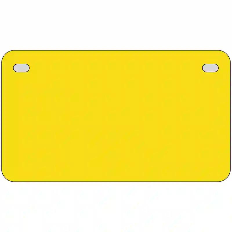 Yellow Solid Metal Novelty License Plate 7" x 4" (MP)