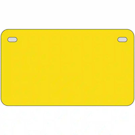Yellow Solid Metal Novelty License Plate 7" x 4" (MP)