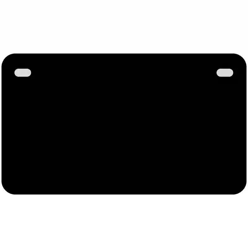 Black Solid Metal Novelty License Plate 7" x 4" (MP)