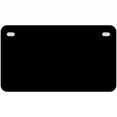 Black Solid Metal Novelty License Plate 7" x 4" (MP)