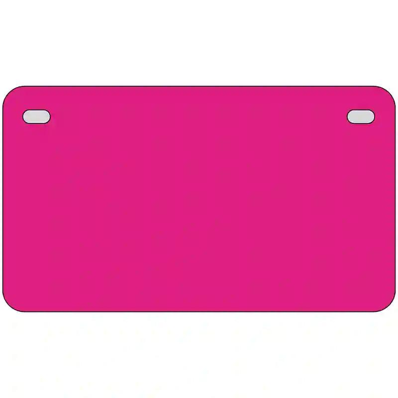 Pink Solid Metal Novelty License Plate 7" x 4" (MP)