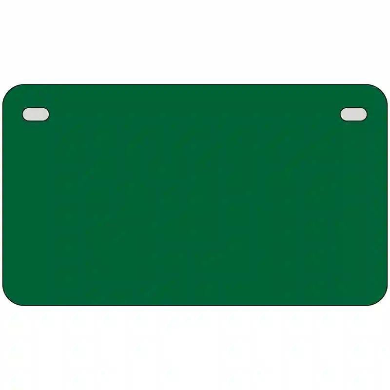 Green Solid Metal Novelty License Plate 7" x 4" (MP)