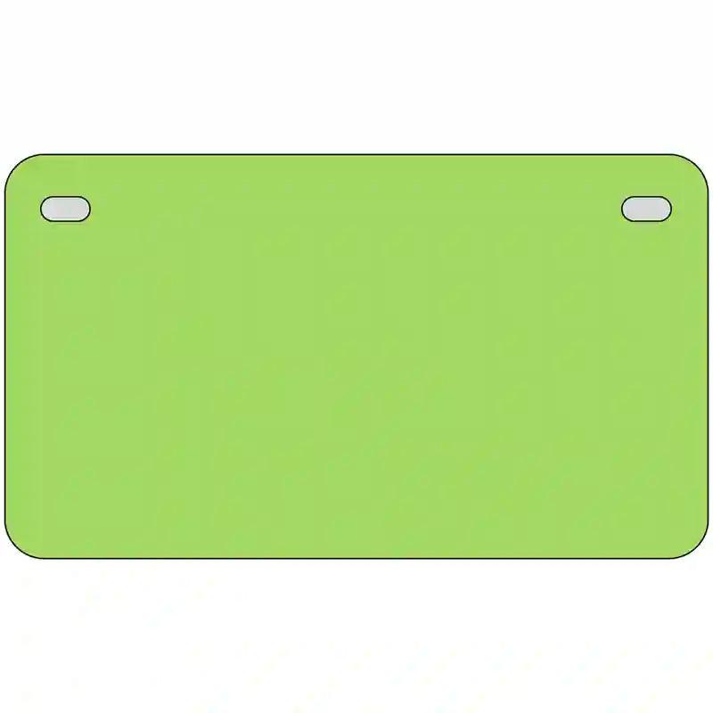 Lime Green Solid Metal Novelty License Plate 7" x 4" (MP)