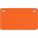 Orange Solid Metal Novelty License Plate 7" x 4" (MP)