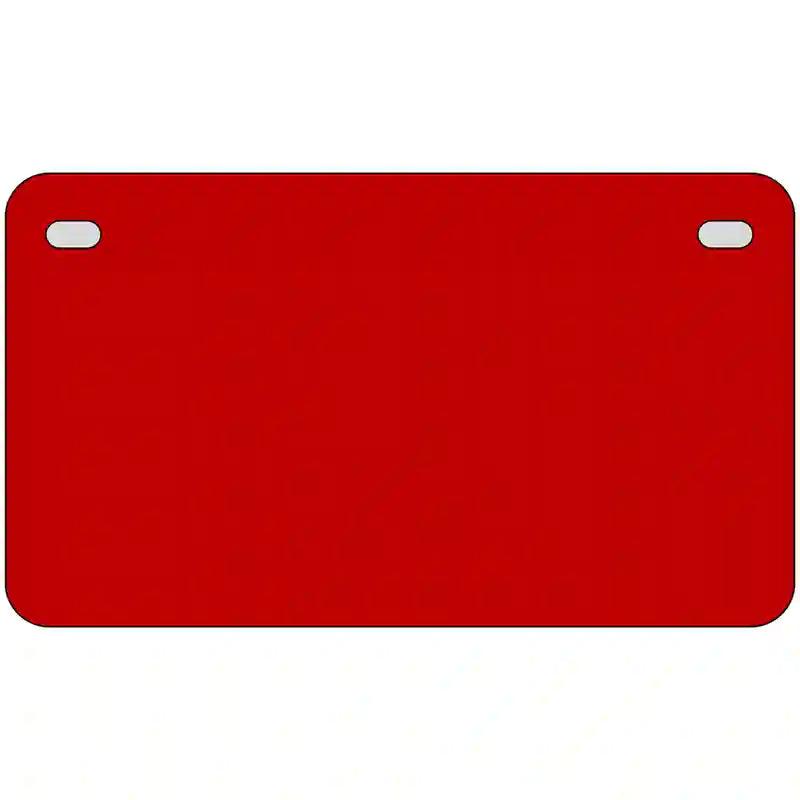 Red Solid Metal Novelty License Plate 7" x 4" (MP)