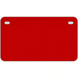 Red Solid Metal Novelty License Plate 7" x 4" (MP)