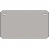 Gray Solid Metal Novelty License Plate 7" x 4" (MP)