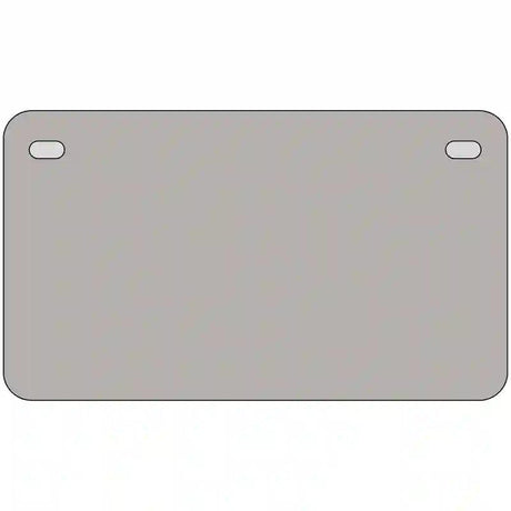 Gray Solid Metal Novelty License Plate 7" x 4" Motorcycle (MP)