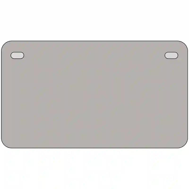 Gray Solid Metal Novelty License Plate 7" x 4" (MP)