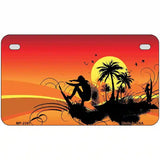 Sunset Surfer Metal Novelty License Plate 7" x 4" (MP)
