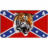 Confederate Flag Tiger Metal Novelty License Plate 7" x 4" (MP)