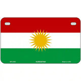 Kurdistan Flag Metal Novelty License Plate 7" x 4" (MP)