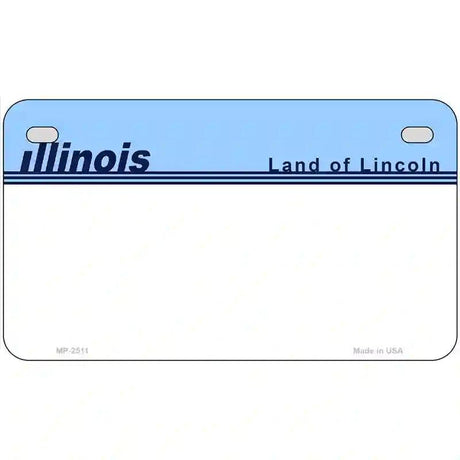 Old Illinois Novelty State Blank Metal Novelty License Plate 7" x 4" (MP)