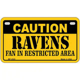 Caution Ravens Metal Novelty License Plate 7" x 4" (MP)