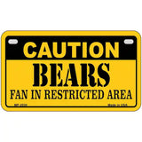 Caution Bears Metal Novelty License Plate 7" x 4" (MP)