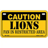 Caution Lions Metal Novelty License Plate 7" x 4" (MP)