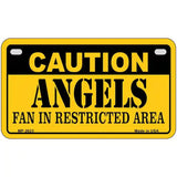 Caution Angels Fan Metal Novelty License Plate 7" x 4" (MP)