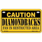 Caution Diamondbacks Fan Metal Novelty License Plate 7" x 4" (MP)