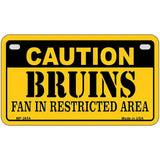 Caution Bruins Vanity Metal Novelty License Plate 7" x 4" (MP)
