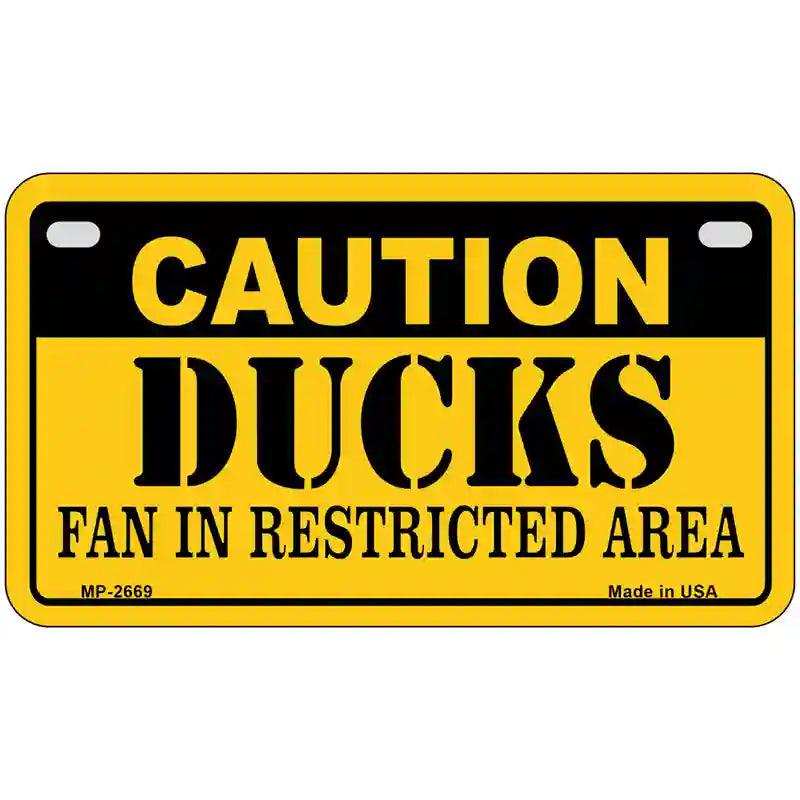 Caution Ducks Metal Novelty License Plate 7" x 4" (MP)