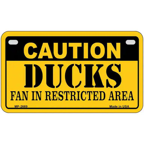 Caution Ducks Metal Novelty License Plate 7" x 4" (MP)