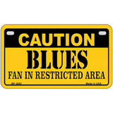 Caution Blues Metal Novelty License Plate 7" x 4" (MP)