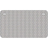 Grey White Chevron Metal Novelty License Plate MP-2686